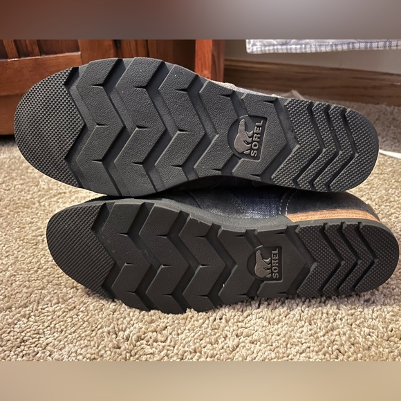 🔥Sorel Women's Blue Olive Major Carley NL2158-053 Lace Up Ankle Moto Boots Sz 8 - Picture 3 of 6